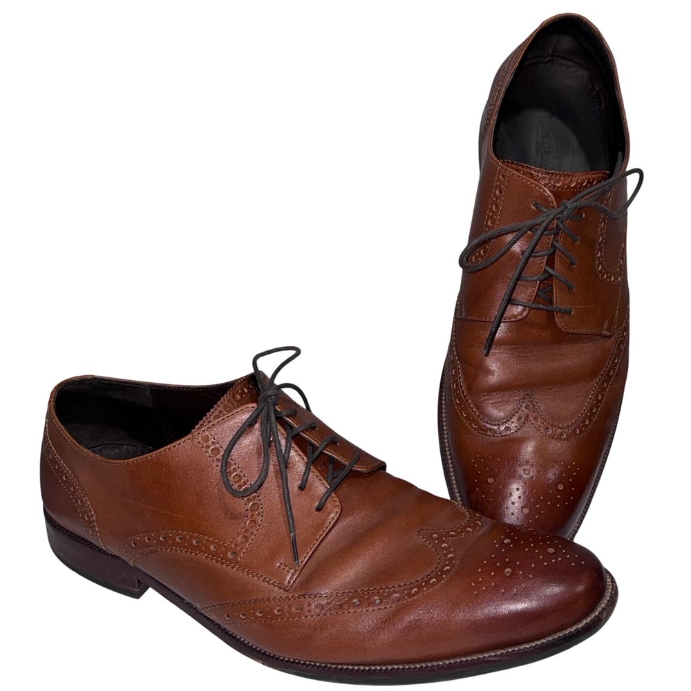 Cole Haan Williams Wingtip Oxford Men 14 British Tan Good C24116 Leather Brogue